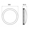 Aplique LED de pared o techo redondo de policarbonato, 20W, IP65 